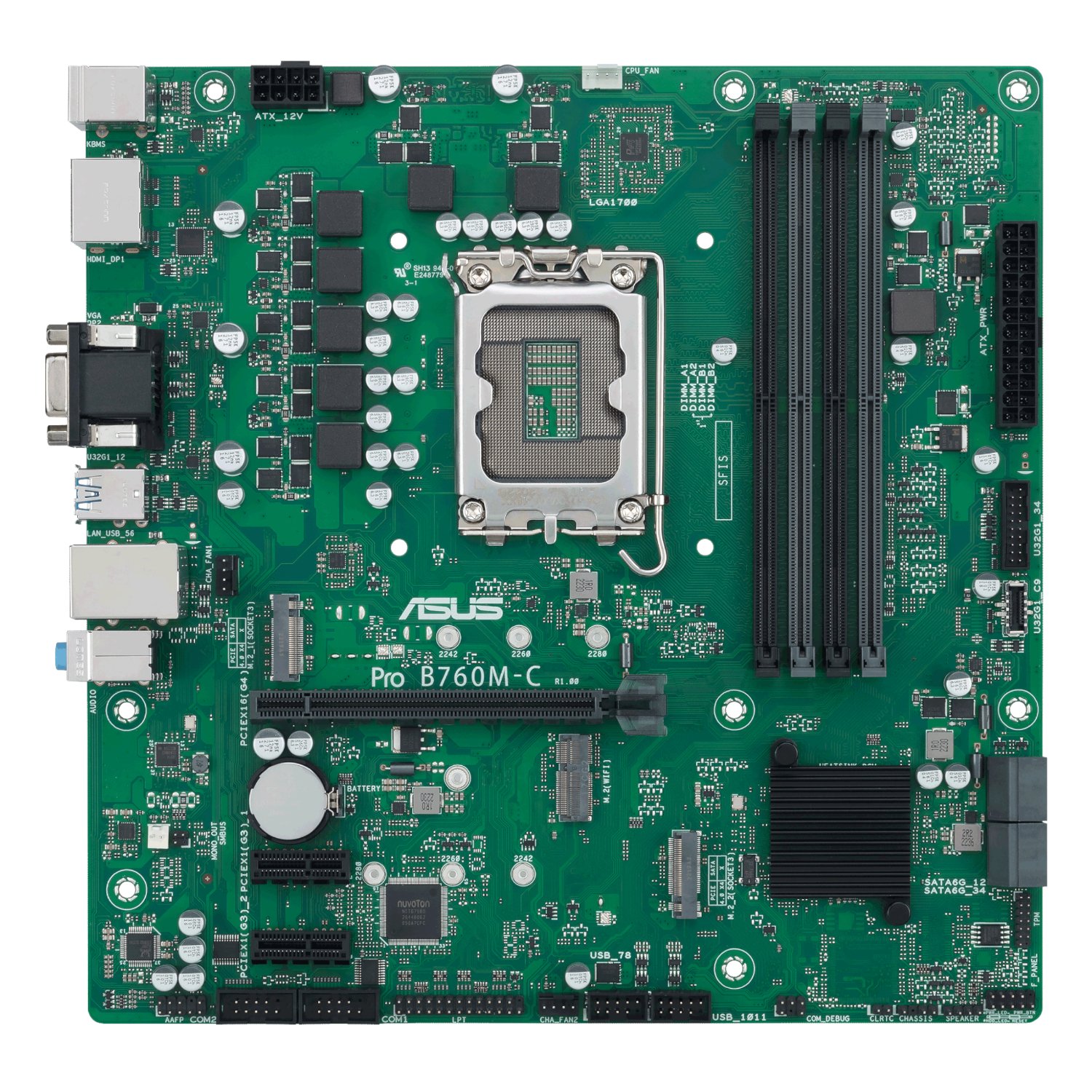 ASUS PRO B760M C CSM LGA 1700 M-ATX Motherboard - Image 2
