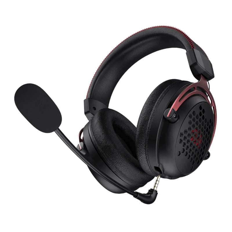REDRAGON Over-Ear DIOMEDES Honeycomb 3.5mm AUX Gaming Headset - Black - Image 4