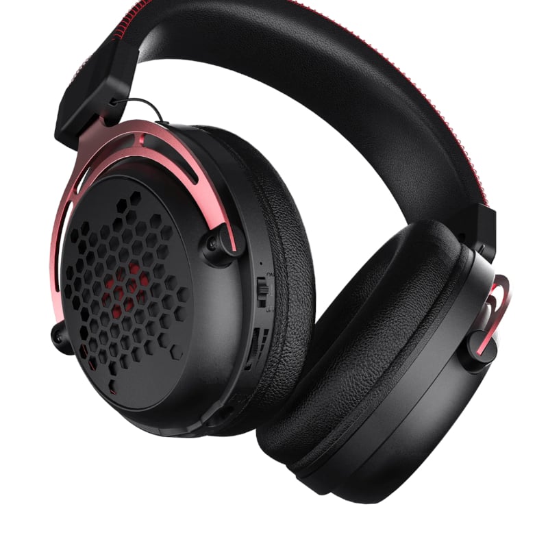 REDRAGON Over-Ear DIOMEDES Honeycomb 3.5mm AUX Gaming Headset - Black - Image 5