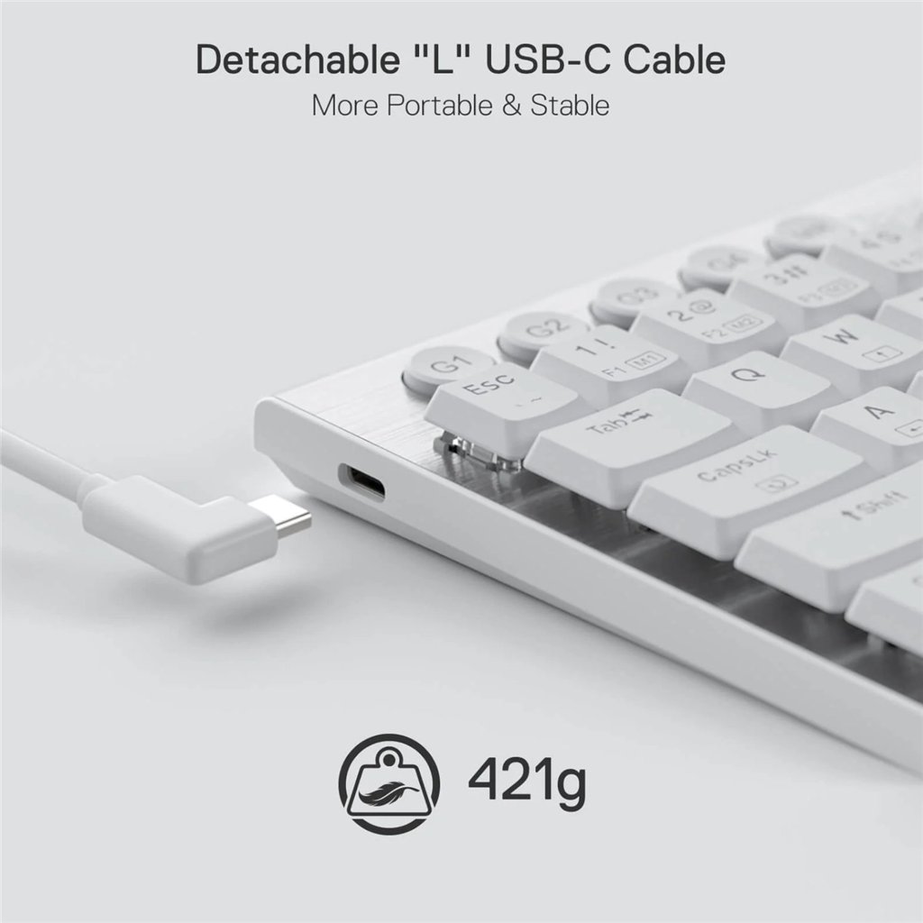 Redragon K632 HORUS Mini 60% RGB Wired Gaming Keyboard – White - Image 5