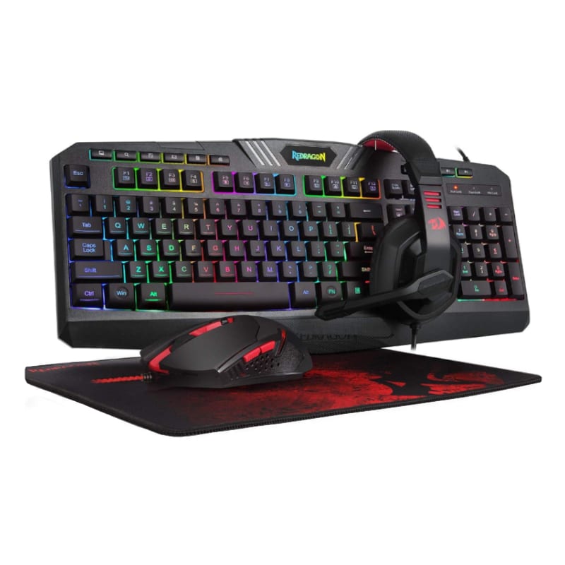 Redragon 4in1 Gaming Combo Mouse Mouse Pad Headset Keyboard