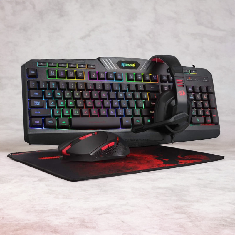 Redragon 4in1 Gaming Combo Mouse Mouse Pad Headset Keyboard - Image 6